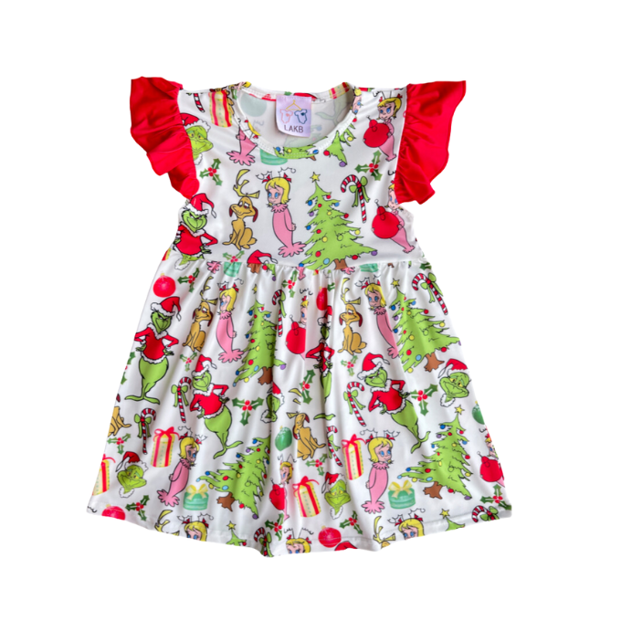 Family Grinch Girls Dress