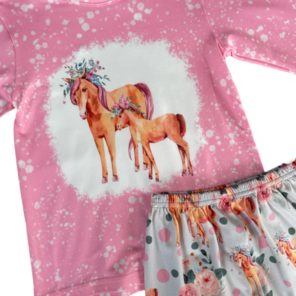 Floral Horse Flares Set