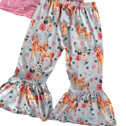 Floral Horse Flares Set