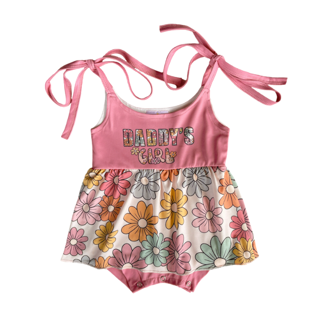 Daddy's Girl Floral Romper Dress