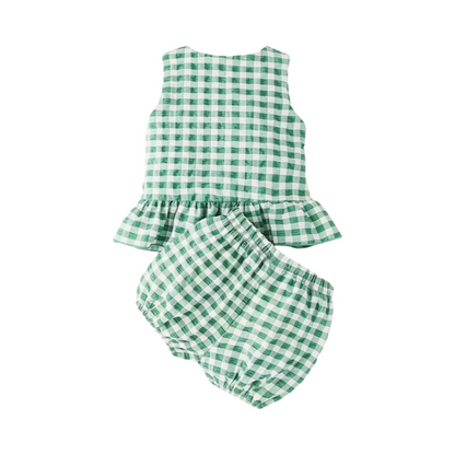 Green Gingham Set