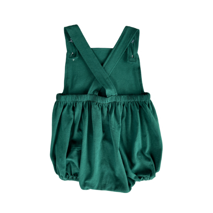 Santa Face Romper - Green