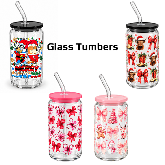 Christmas Glass Tumblers