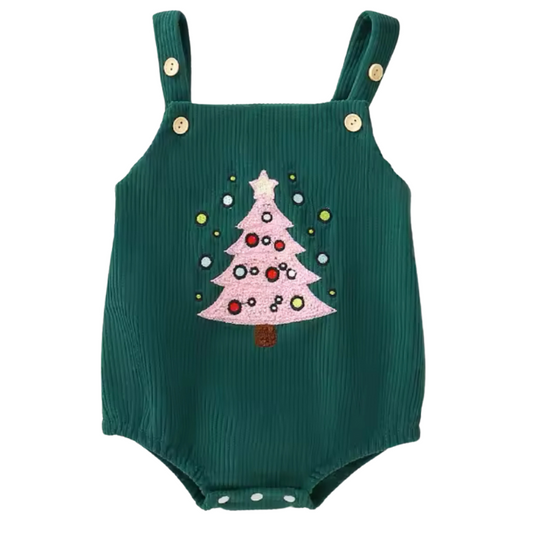 Holy Christmas Tree Corduroy Romper