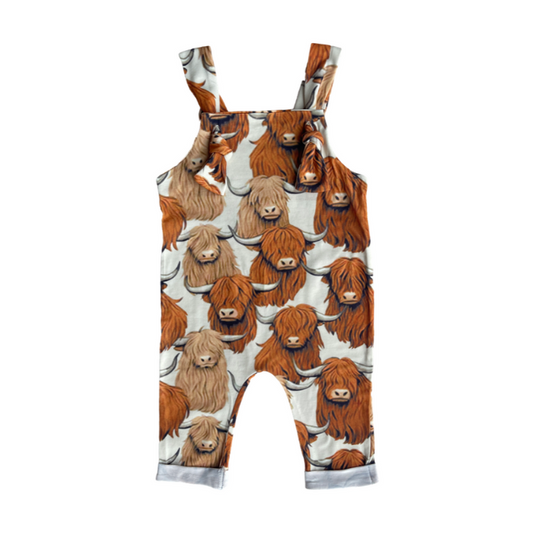 Howdy Highland Cow Overalls