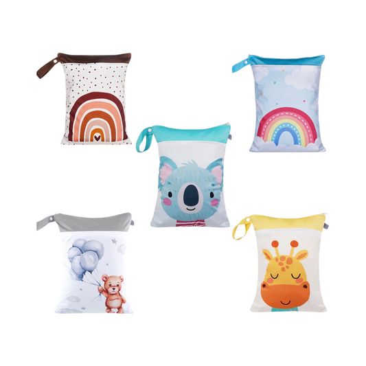 Double Zipped Nappy Wet Bags - Large