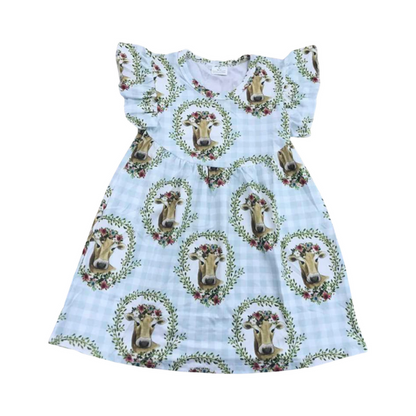 Jessie Jersey Cow Dress