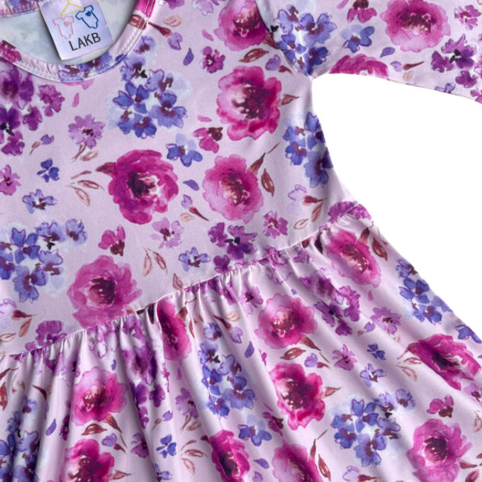 Lavender Floral Dress