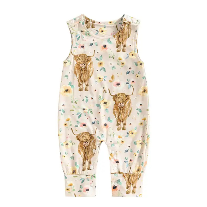 Misty Highland Cow Jumpsuit