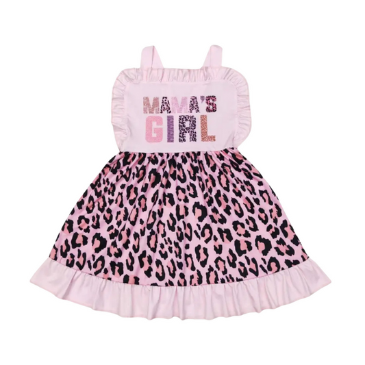 Mama's Girl Pink Leopard Dress
