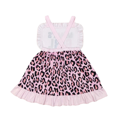 Mama's Girl Pink Leopard Dress