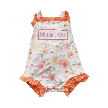 Mama's Girl Coral Romper