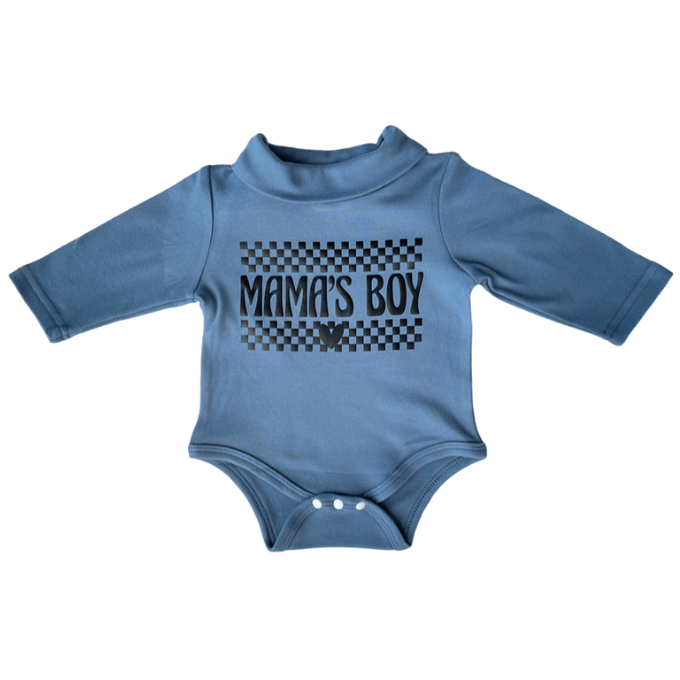 Mama's Boy Cheque Winter Onesie