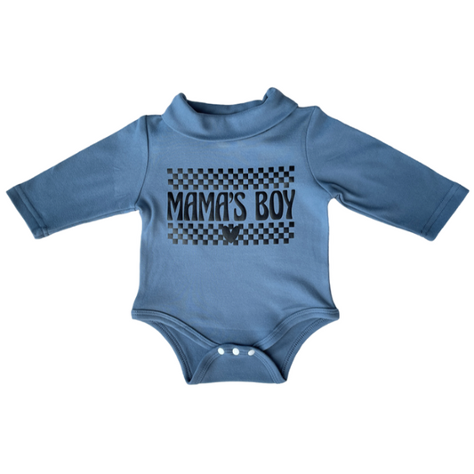 Mama's Boy Cheque Winter Onesie