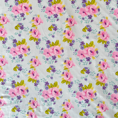 Pink Floral Minky Blanket