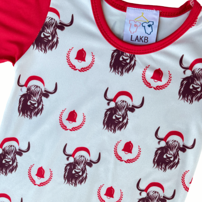 Red Highland Cow Xmas Set