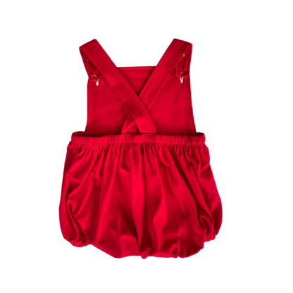 Santa Face Romper - Red