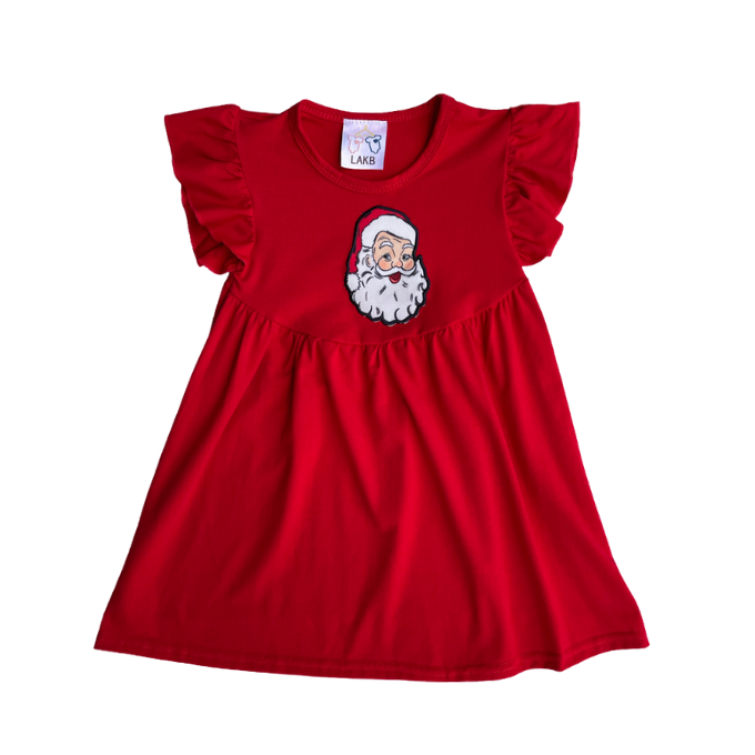 Santa Face Dress - Red