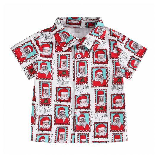 Silly Santa Button Up Shirt
