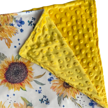 Sunflower Mist Minky Blanket