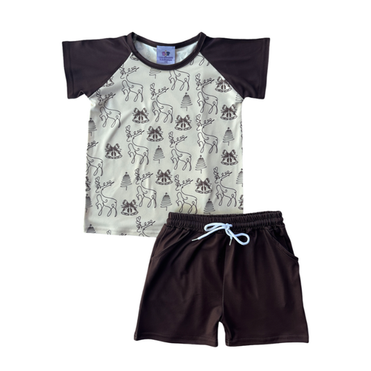 Brown Deer Christmas Boys Set
