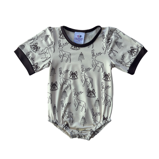Brown Deer Christmas Romper