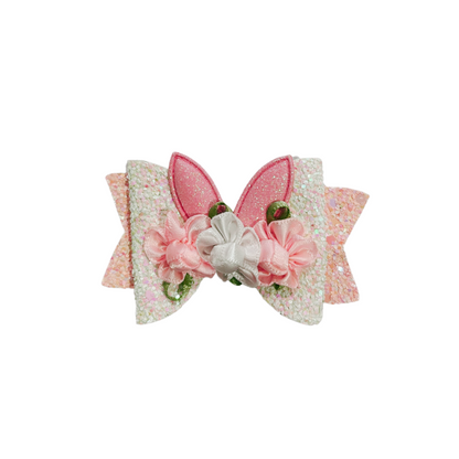 Flower Bunny Hair Clip