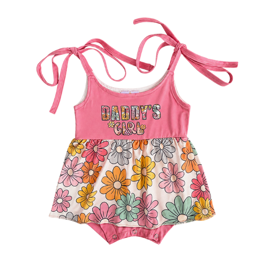 Daddy's Girl Floral Romper Dress