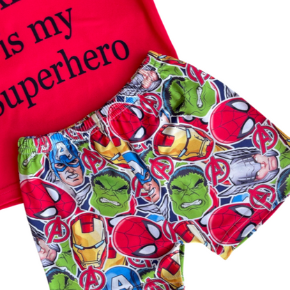 Daddy Is My Superhero Hoodie Set