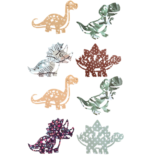 Acrylic Dinosaur Mini Wall Plaques - Set of 4