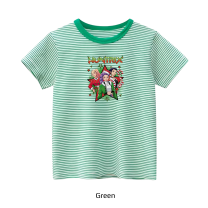 Christmas Huntrix Stripe T-Shirts