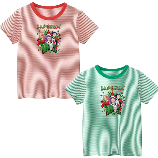 Christmas Huntrix Stripe T-Shirts