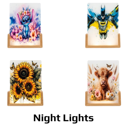 Acrylic Wood LED Night Lights