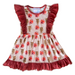 Red Floral Highland Cow Dress