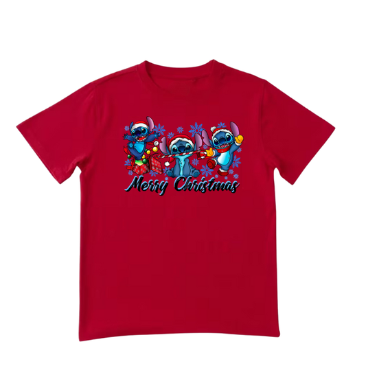 Merry Christmas Stitch Kids T-Shirt