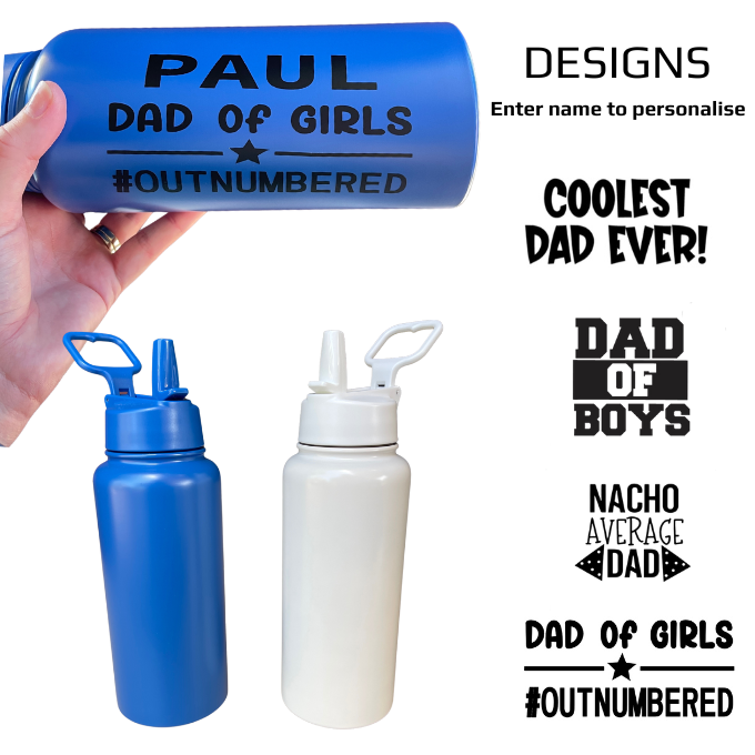Personalised Water Bottles For Dad