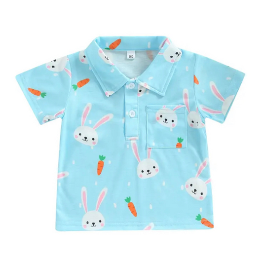 Blue Bunny Collared Shirt