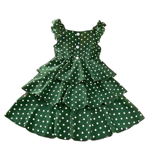 Jada Green Polka Dot Dress