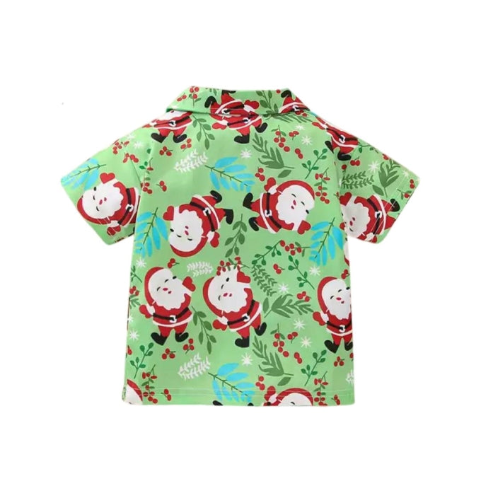 Jolly Santa Collared Shirt