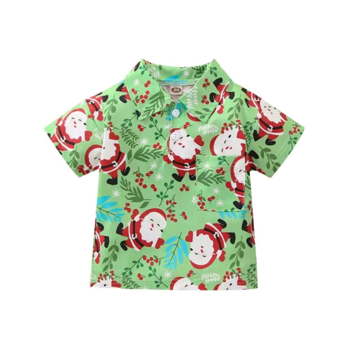Jolly Santa Collared Shirt