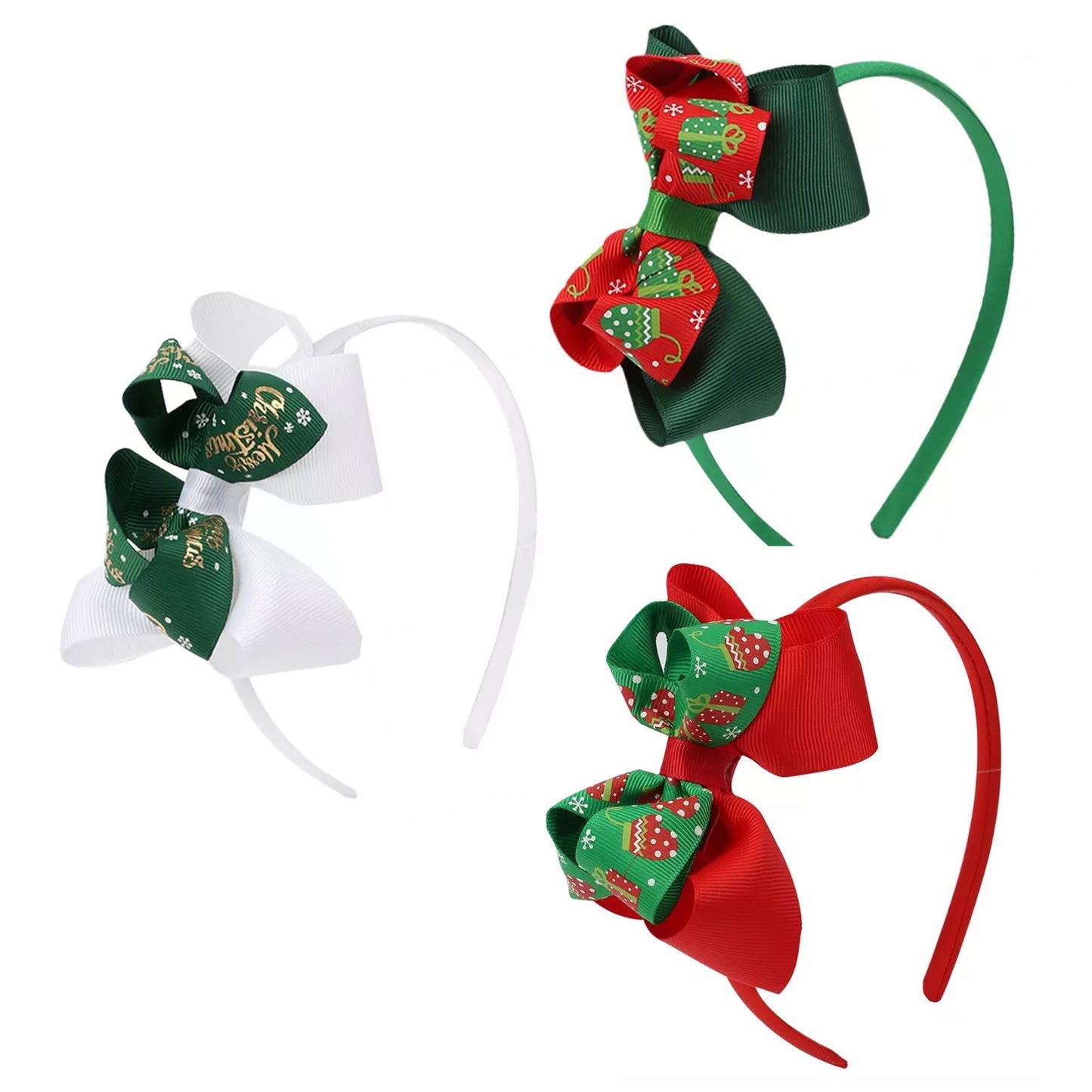 Christmas Bow Stick Headband