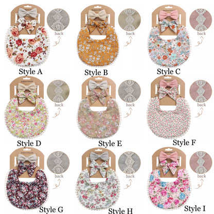 Paisley Floral 3pc Bib Set