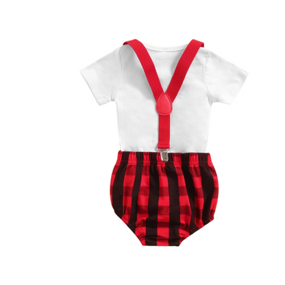 My 1st Christmas Suspender Set