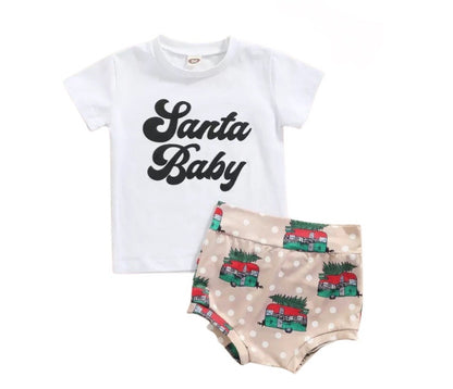 Santa Baby Bloomer Set