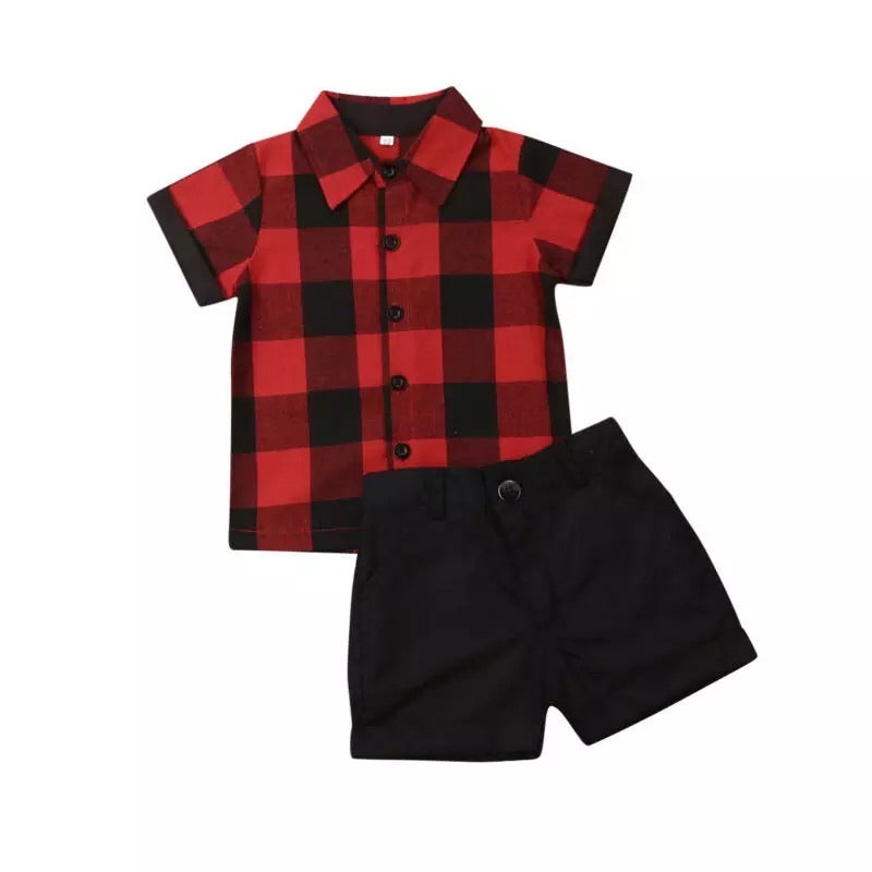 Connor Chequered Boys Set