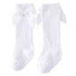 White Bow Knee Socks
