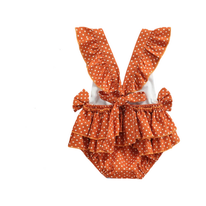 Cartoon Rabbit Ruffle Romper