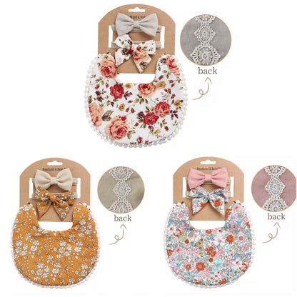 Paisley Floral 3pc Bib Set