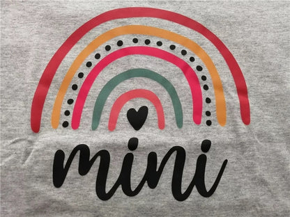 Mama & Mini Rainbow Heart Shirts