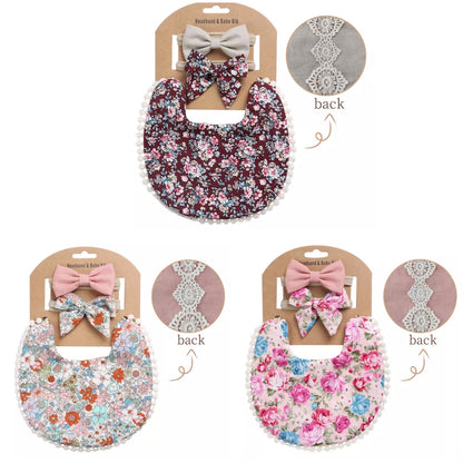 Paisley Floral 3pc Bib Set